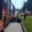El accidente en la Autopista Norte, esta mañana de martes 29 de septiembre.