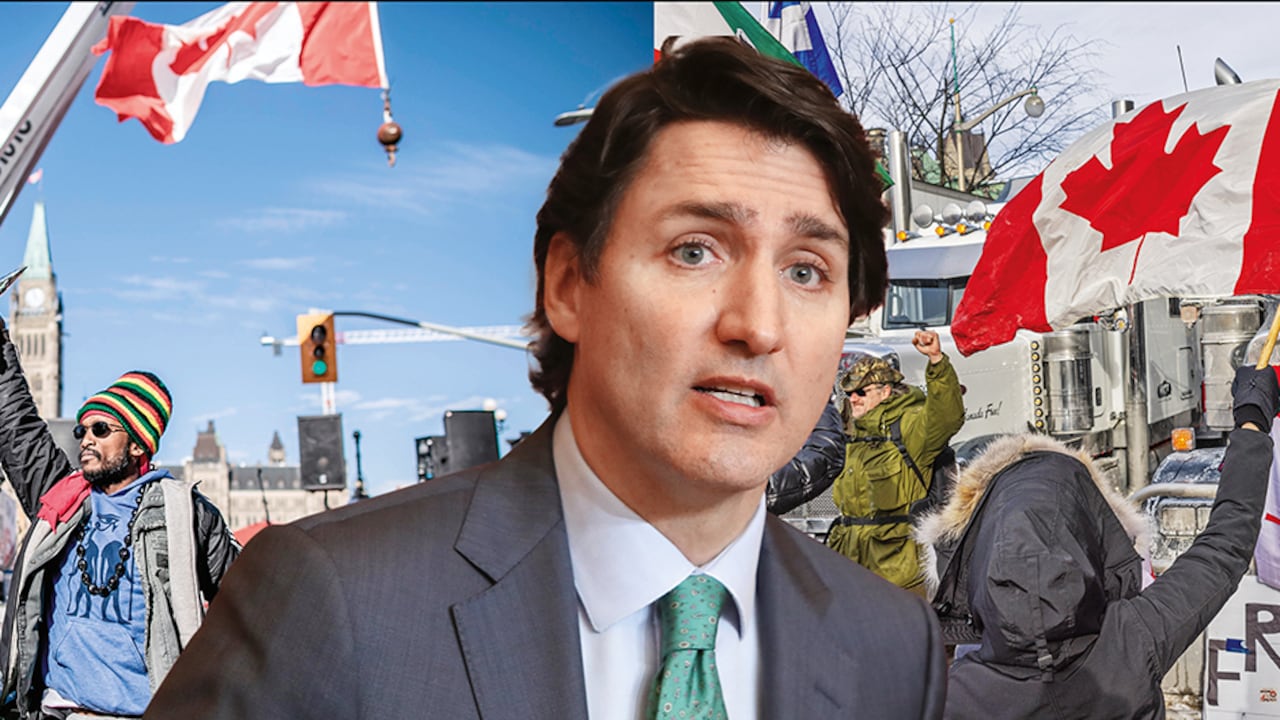 Durante dos semanas, los antivacunas han puesto en jaque la vida en Canadá, además de haberse convertido en un símbolo permanente de la derecha mundial. El primer ministro, Justin Trudeau, se encuentra en una encrucijada.
