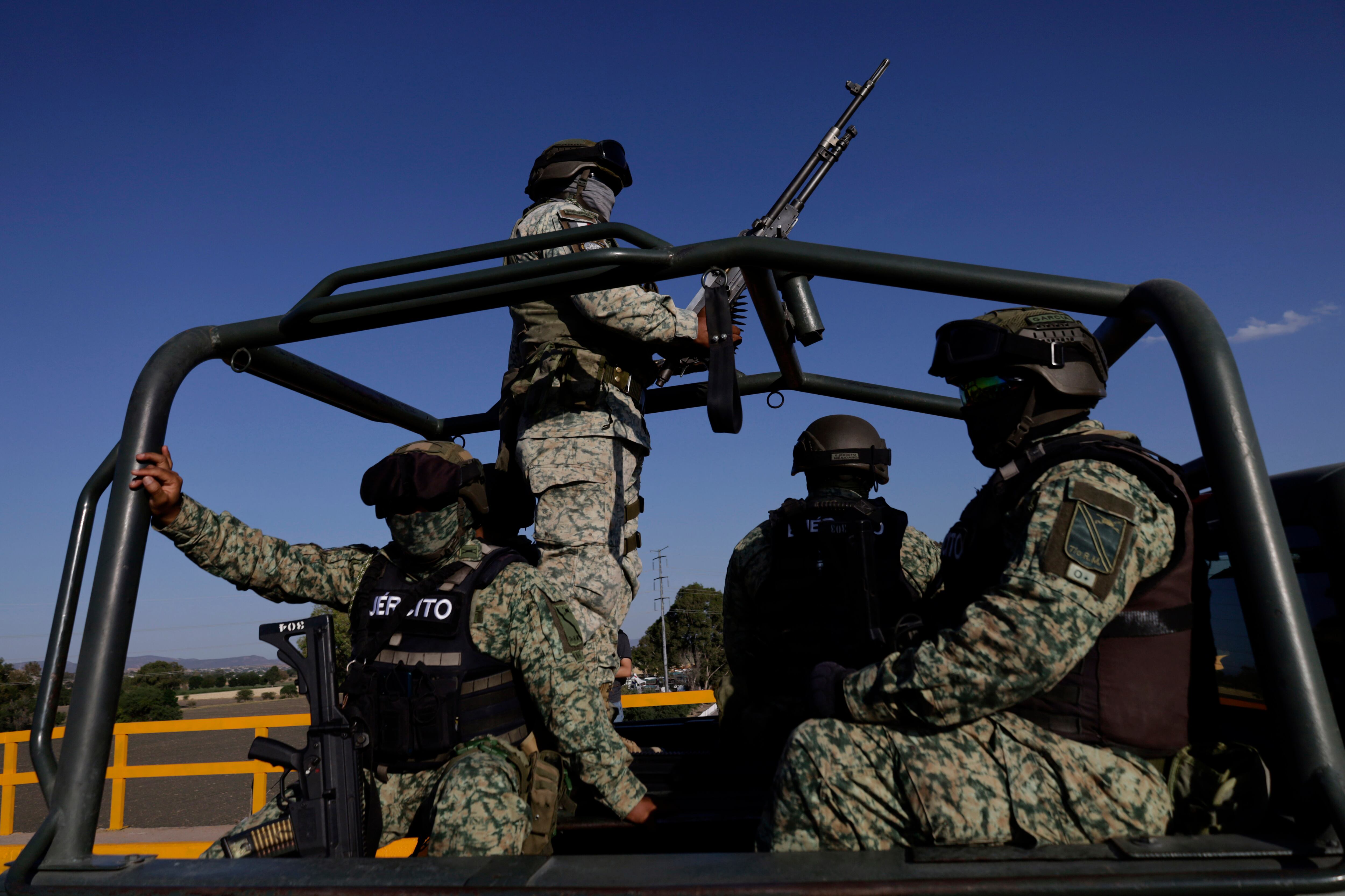 Soldados de la Guardia Nacional de México.