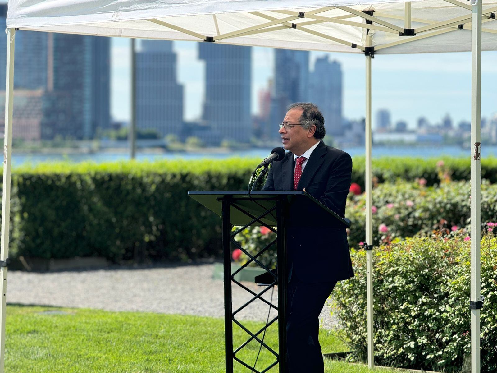 Gustavo Petro en la sede de la ONU