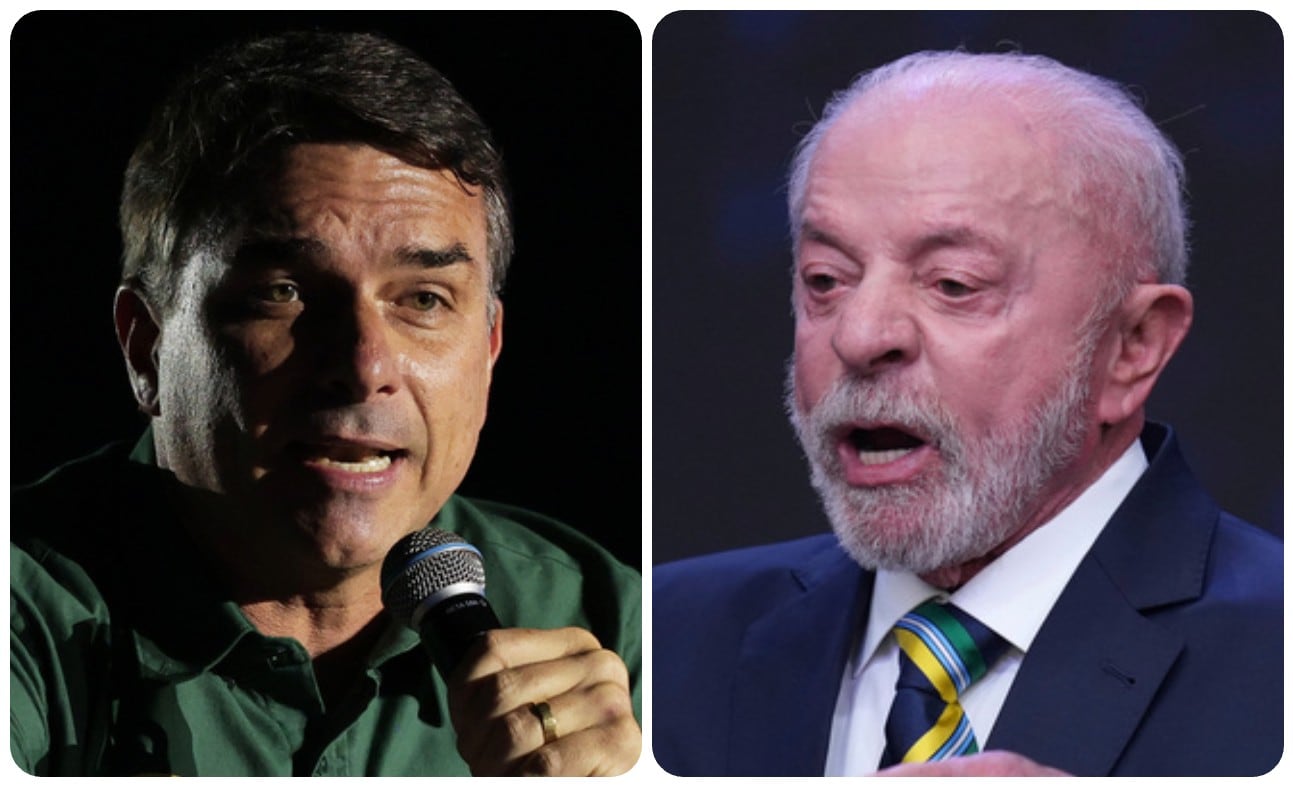 Flavio Bolsonaro y Lula Da Silva