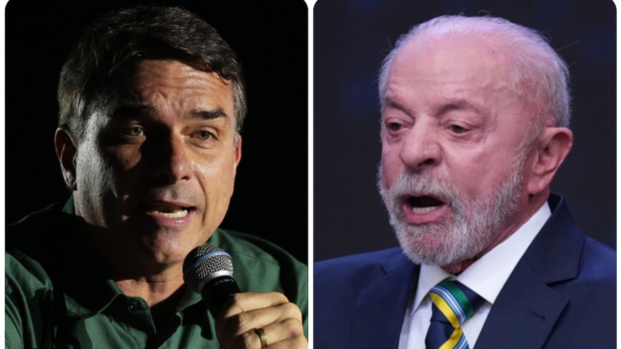 Flavio Bolsonaro y Lula Da Silva