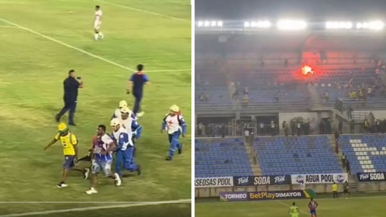 Pelea entre hinchas del Real Cartagena.
