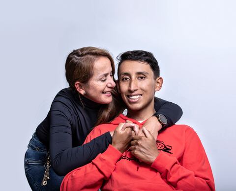 Flor Marina Gómez y Egan Bernal.