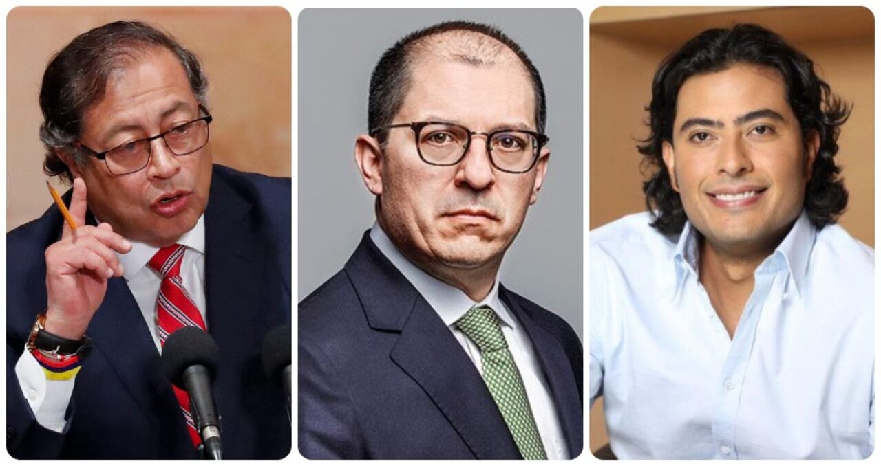 Gustavo Petro, Francisco Barbosa y Nicolás Petro.