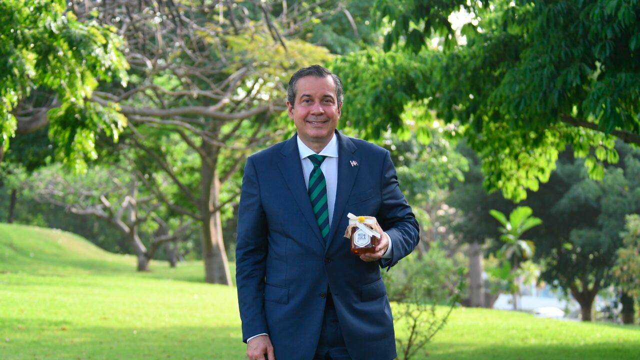 En esta foto proporcionada por Diario Libre, el ministro de Medio Ambiente y Recursos Naturales de República Dominicana, Orlando Jorge Mera, posa para una foto publicitaria en Santo Domingo, República Dominicana, el 18 de mayo de 2022.