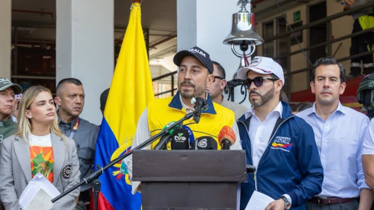 Gobernador de Risaralda, Juan Diego Patiño Ochoa con el presidente de la República, Abelardo De La Espriella.
