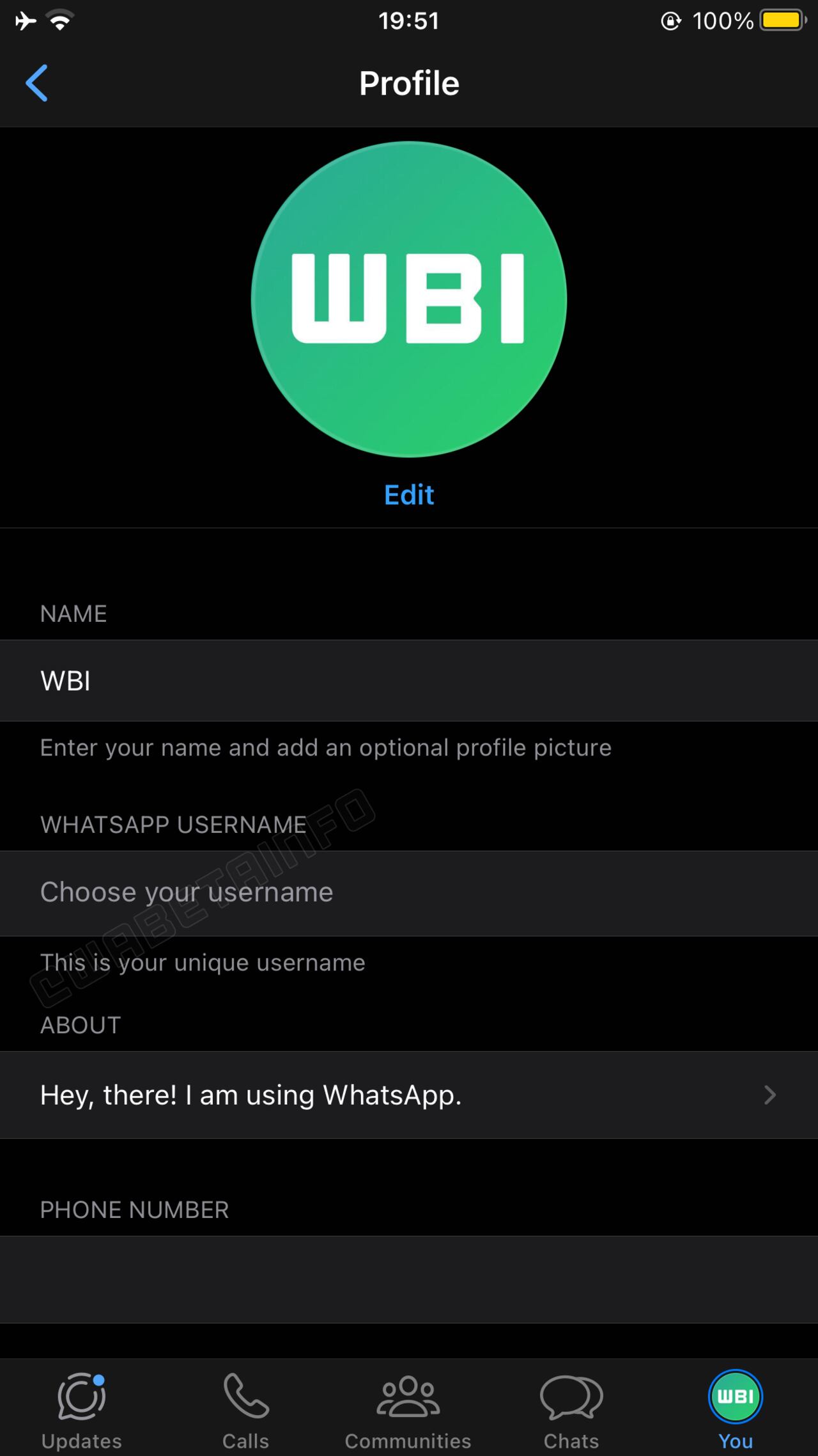 WhatsApp trabaja para incorporar una función que permite configurar un nombre de usuario.