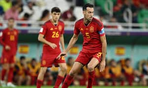 Soccer Football - FIFA World Cup Qatar 2022 - Group E - Spain v Costa Rica - Al Thumama Stadium, Doha, Qatar - November 23, 2022 Spain's Sergio Busquets in action REUTERS/Dylan Martinez