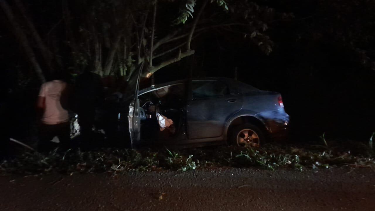 El conductor habría perdido el control del vehículo momentos antes de colisionar con el árbol.