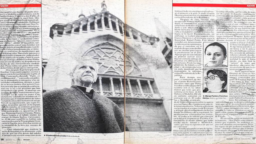 El padre Rafael García Herreros aprovechó su medicación con Pablo Escobar para que el cartel de Medellín respetara la vida de los últimos dos secuestrados que permanecían en su poder: Maruja Pachón y Francisco Santos.