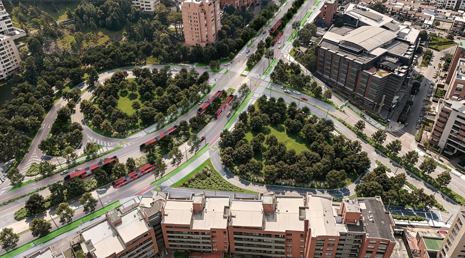 Así de verá el nuevo Corredor de la Séptima.