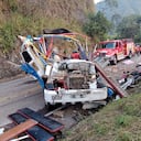 Bus que colisionó en el Huila.