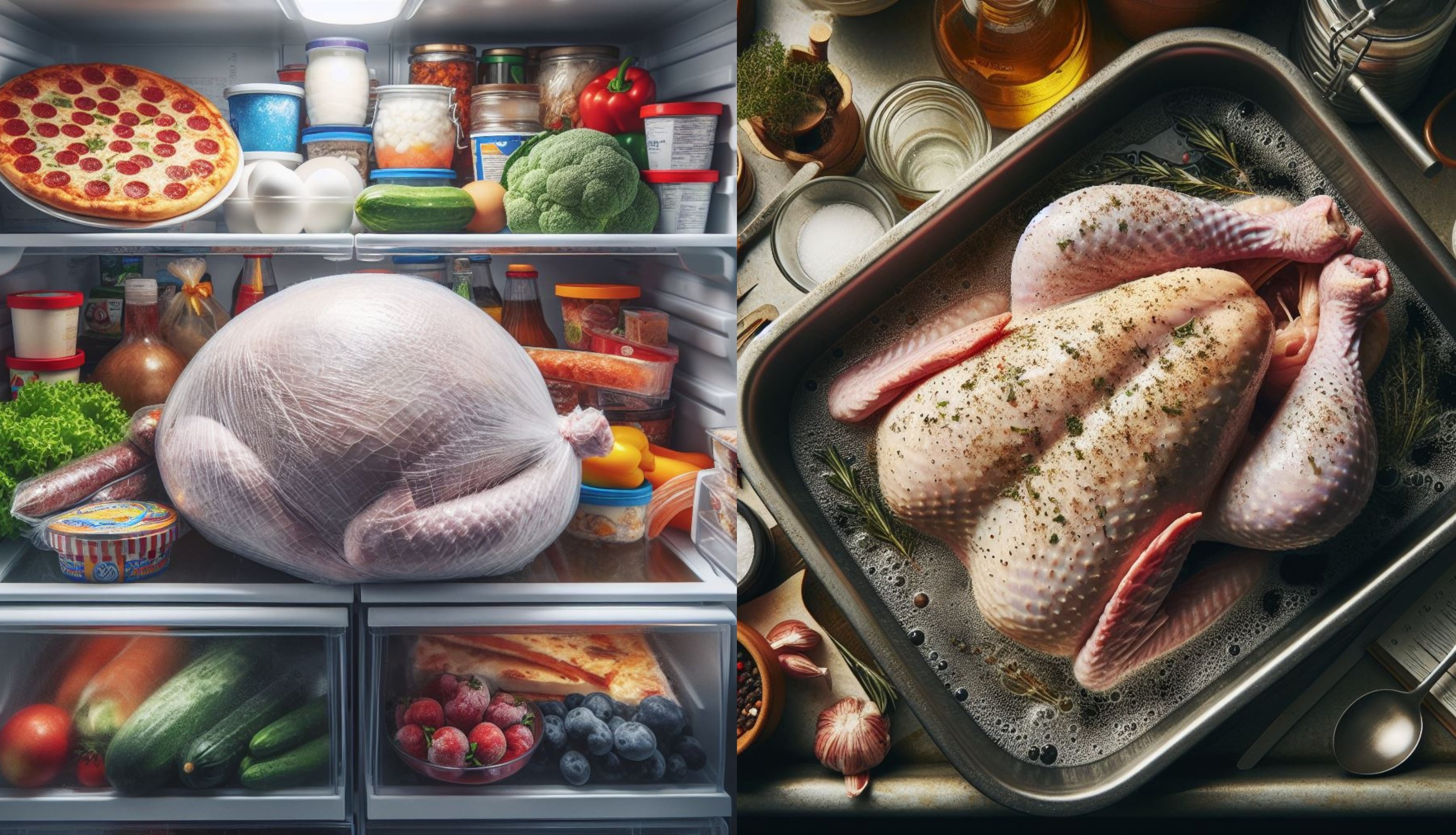 Es importante descongelar el pavo antes de comenzar su preparación.