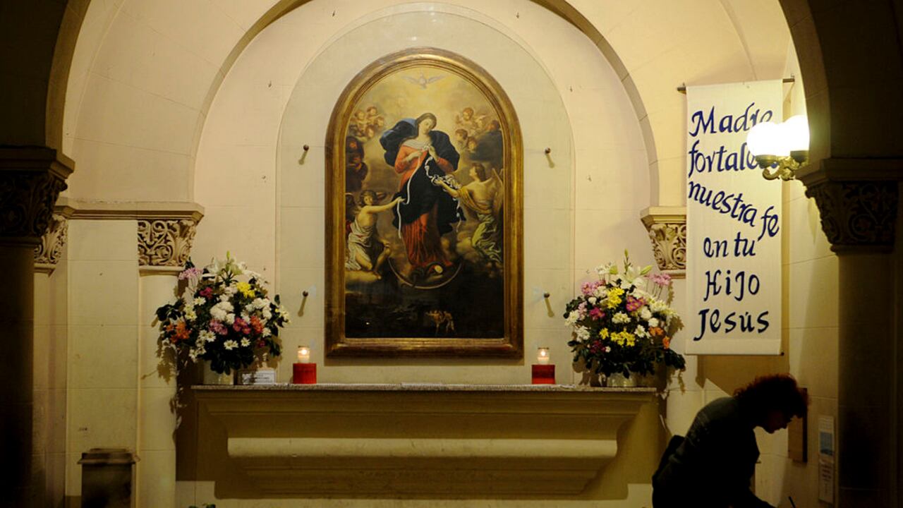 BUENOS AIRES, ARGENTINA - MARCH 15: View of the Church of San Carlos and Maria Auxiliadora where Jorge Mario Bergoglio was baptised when he was a baby, on March 15, 2013 in Buenos Aires, Argentina. Since his election as new Pope of the Catholic Church, international media outlets have pointed out the austere life of the former Argentine Archbishop. Jorge Mario Bergoglio, now known as Pope Francis, spent his early years in the neighborhood of Flores, in Buenos Aires City, where he was born on December 17th of 1936. He is one of the five children of a couple of Italian immigrants. He graduated as a chemistry technician at E.N.E.T Nº 27 Hipólito Yrigoyen School and when he was 21 he decided to join the Catholic Seminary in Villa Devoto, Buenos Aires. Member of the Jesuits, he became a priest on December of 1969. He graduated in Philosophy from the Colegio Máximo San José in San Miguel, in the outskirts of Buenos Aires. In 1992 he was appointed Bishop of Buenos Aires. Six years later, he replaced Antonio Quarracino. In 2001 was created a cardinal by Pope John Paul II with the title of cardinal-priest of San Roberto Bellarmino. He had several administrative positions in the Roman Curia. On March 13th of 2013, he was elected Pope by the Conclave. Francis, as he decided to be called in honor to the Saint Francis of Asis, is the Pope number 266 and the first non-European pontiff of the new era. (Photo by Grupo44/LatinContent via Getty Images)