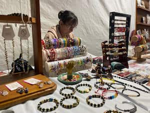 Los artesanos también tuvieron su espacio en la Fiesta Nacional del Café.