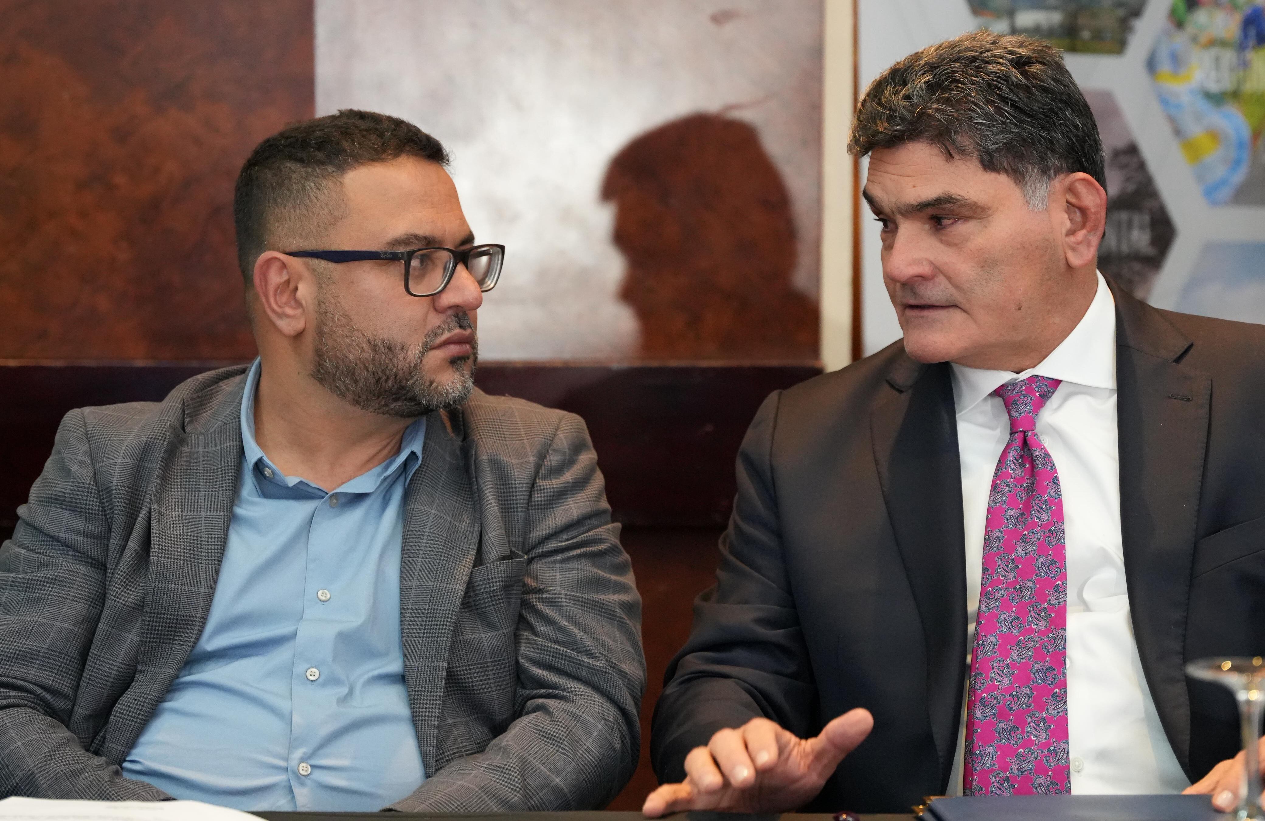 Santiago Ospina, director de Asointermedias, y Gregorio Eljach, procurador general