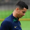 Cristiano Ronaldo en entrenamiento con Portugal.