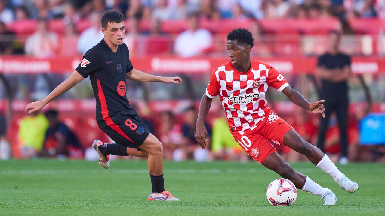 Yaser Asprilla en su primer enfrentamiento ante Barcelona desde que llegó a España