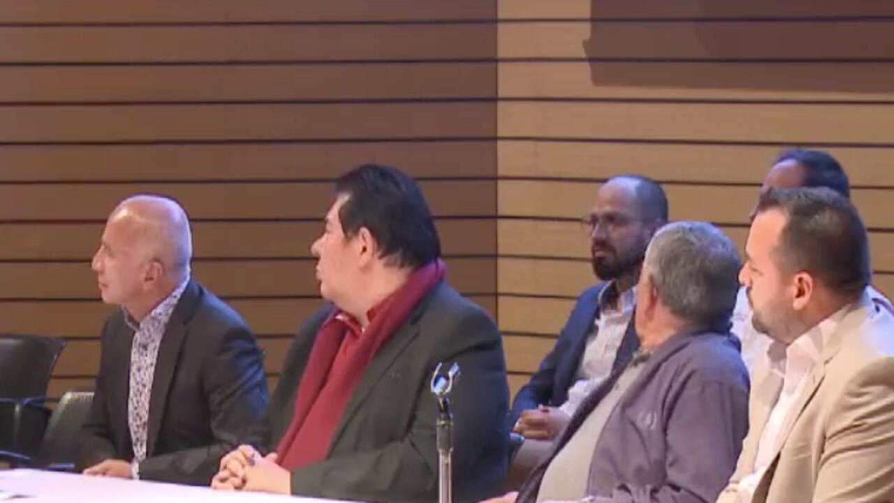 Ministra de Trabajo, Gloria Inés Ramírez, durante la conferencia nacional del trabajo convocada por los sindicatos.