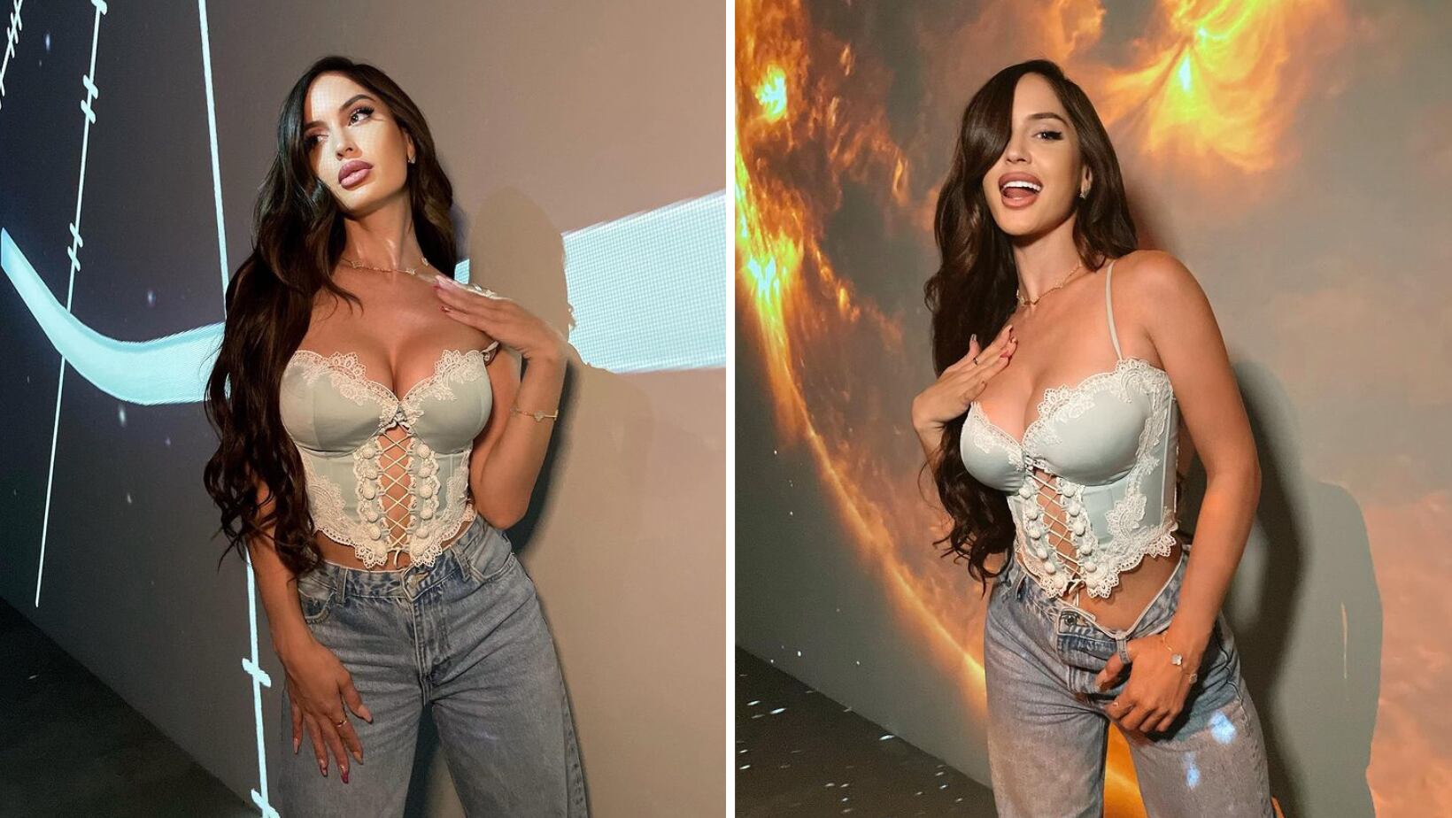 Los ligueros negros con los que Natalia Barulich mostró su tentadora delantera