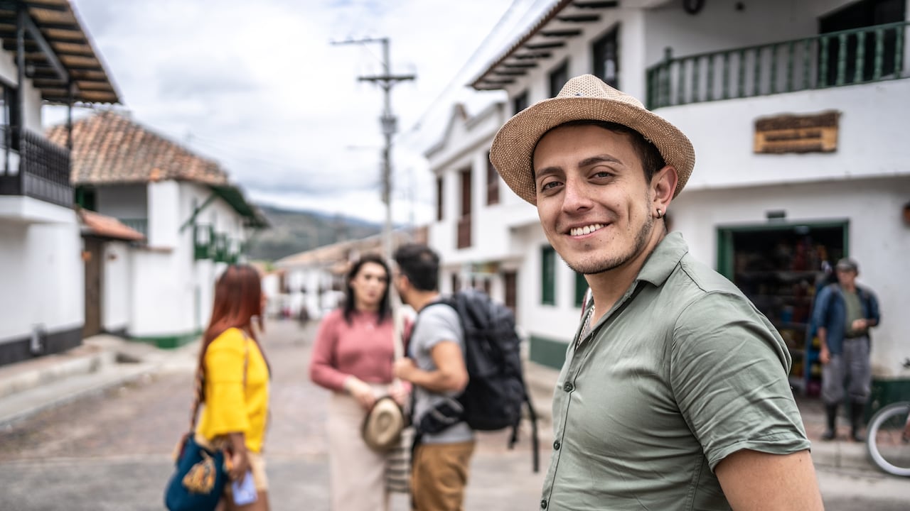 Turistas en Villa de Leyva, Boyacá