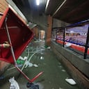 Hasta los extintores los arrancaron de las paredes