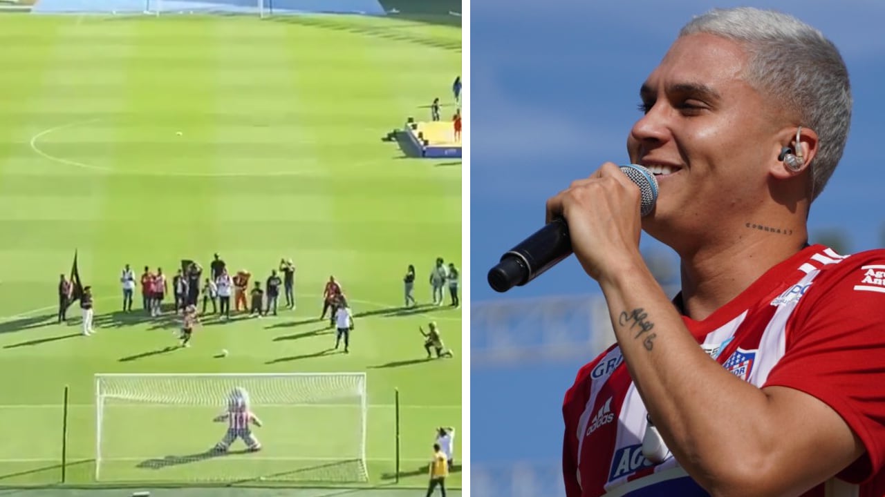 Quintero sacó más de una risa con el penal que cobró en su primer día como tiburón