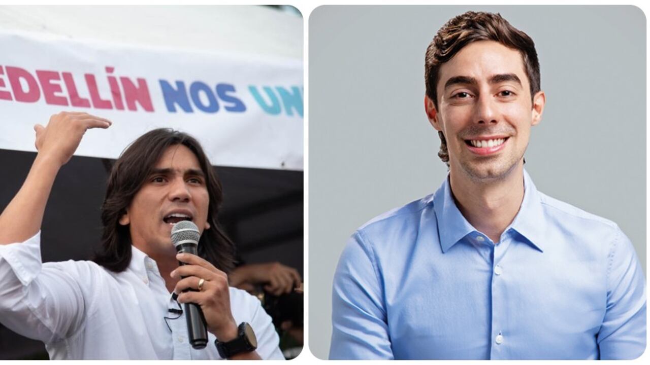 Albert Corredor y Juan Carlos Upegui, candidatos a la Alcaldía de Medellín.