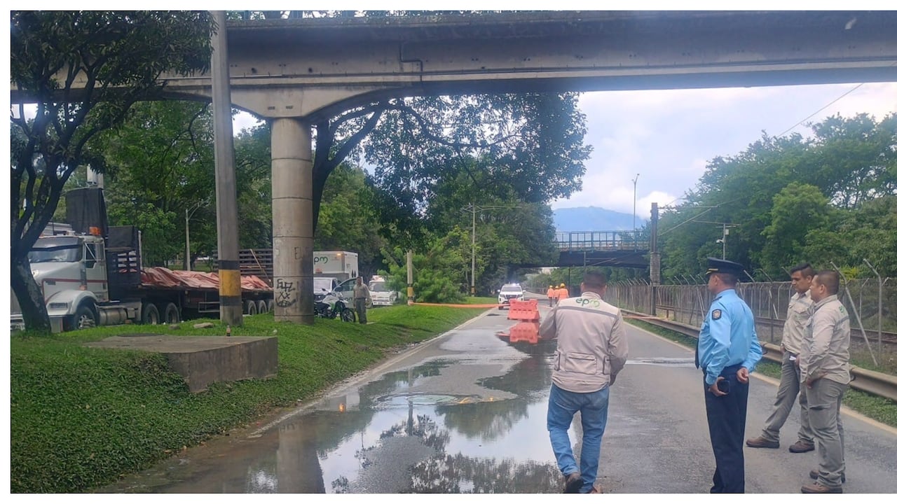 Daño en acueducto en el sector Caribe, en Medellín.