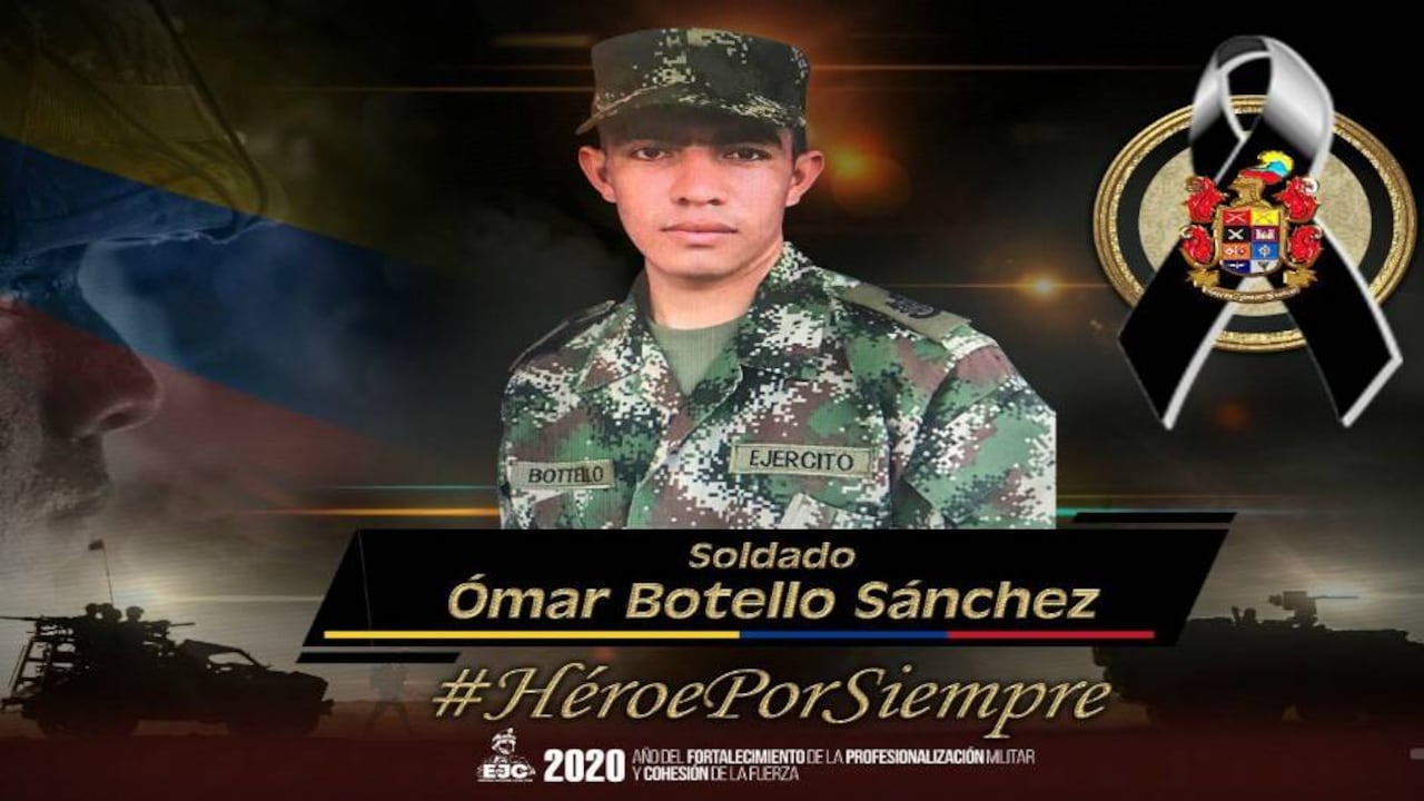 Las tropas de la Séptima División del Ejército también lamentó la muerte del uniformado. Foto: Twitter @COL_EJERCITO
