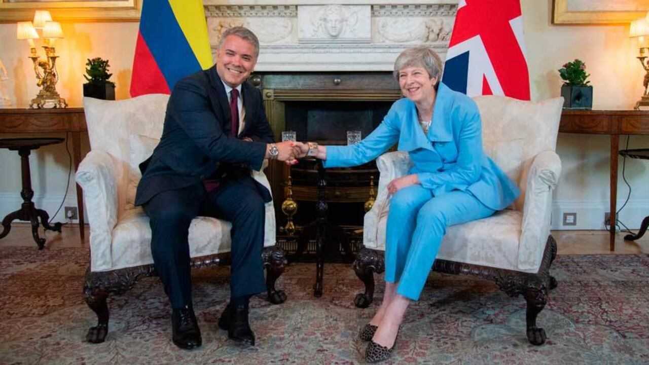 El presidente Iván Duque se reunió este lunes en Londres con la primera ministra del Reino Unido, Theresa May.