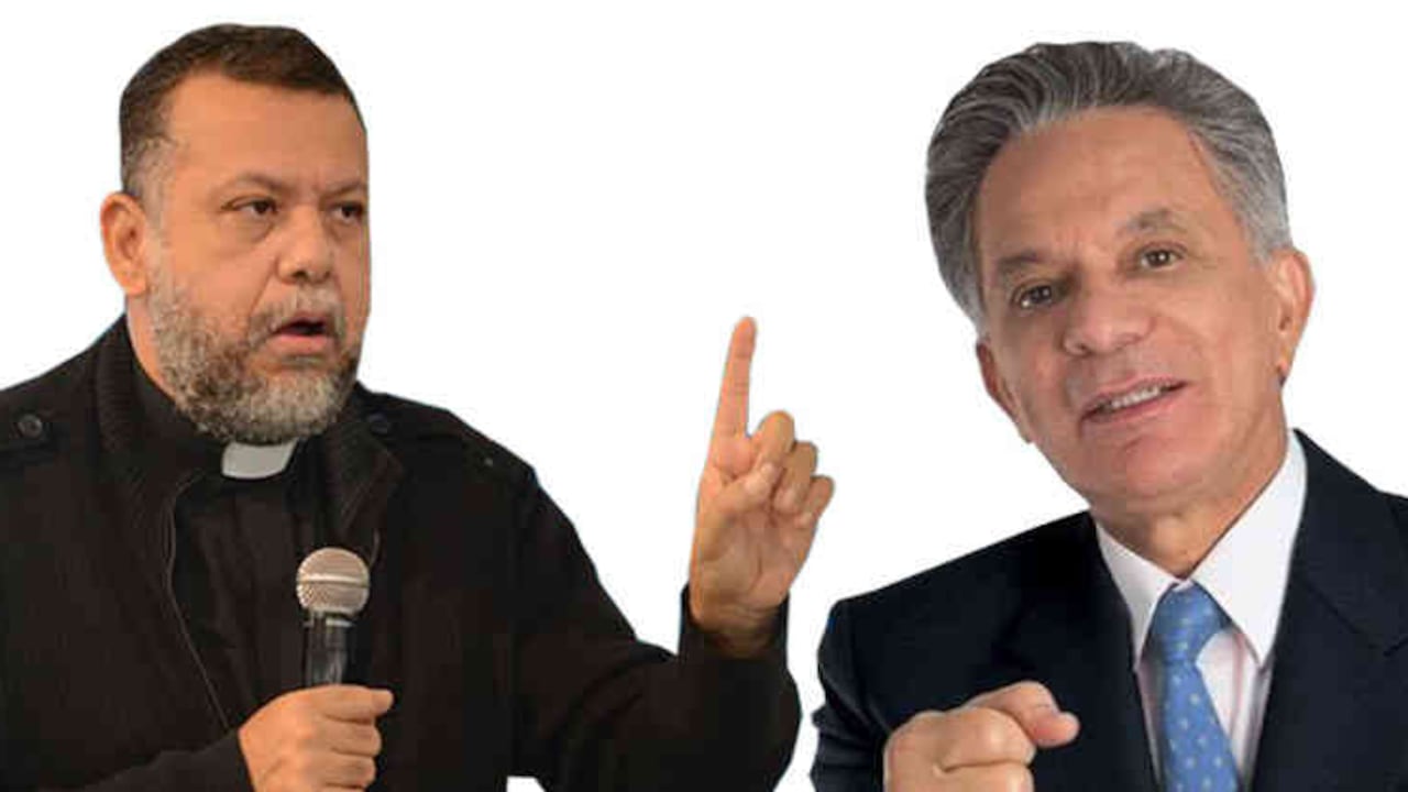 Padre Alberto Linero y Eduardo Cañas.