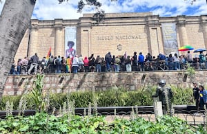 Plantón en el Museo Nacional