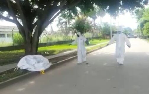 El cuerpo fue hallado en vía pública de Palmira.