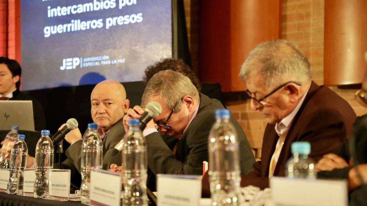 Los exjefes de la extinta guerrilla de las Farc, ante la Justicia Especial para la Paz, JEP.