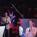 Laura Acuña dejó escapar un par de lágrimas cuando felicitaba a Andrés Cepeda.