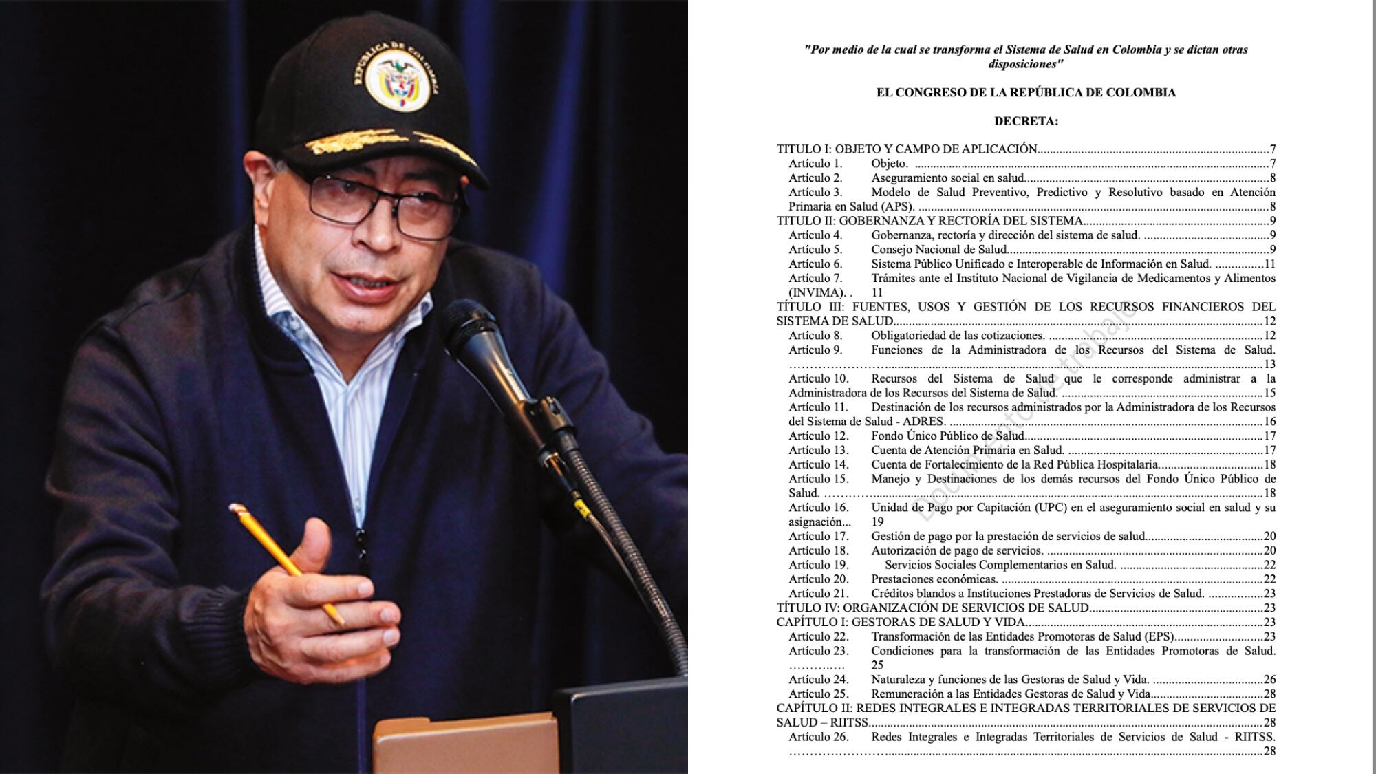 Este es el borrador de la nueva reforma a la salud.