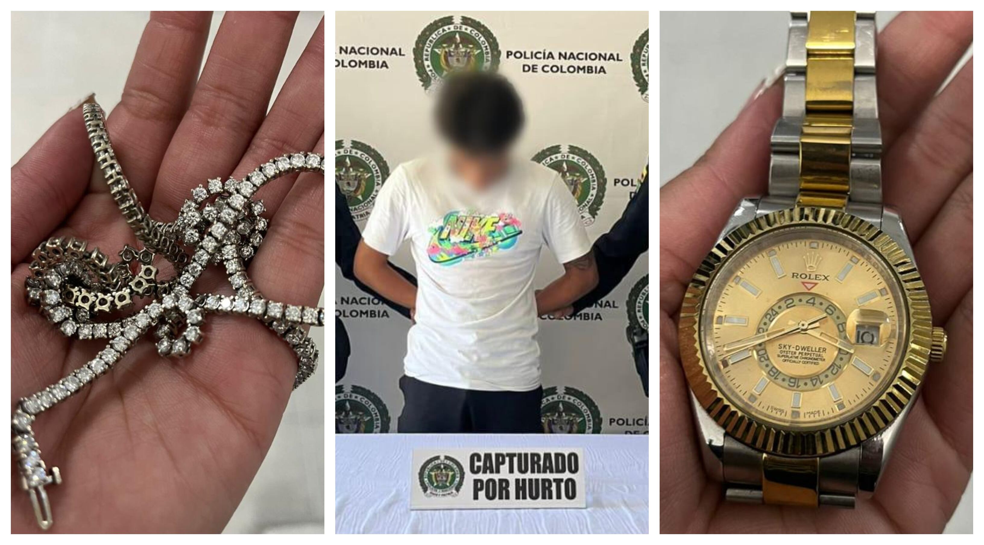 Joven de 24 años fue detenido en Medellín por atraco en joyas avaluadas en 200 millones de pesos.