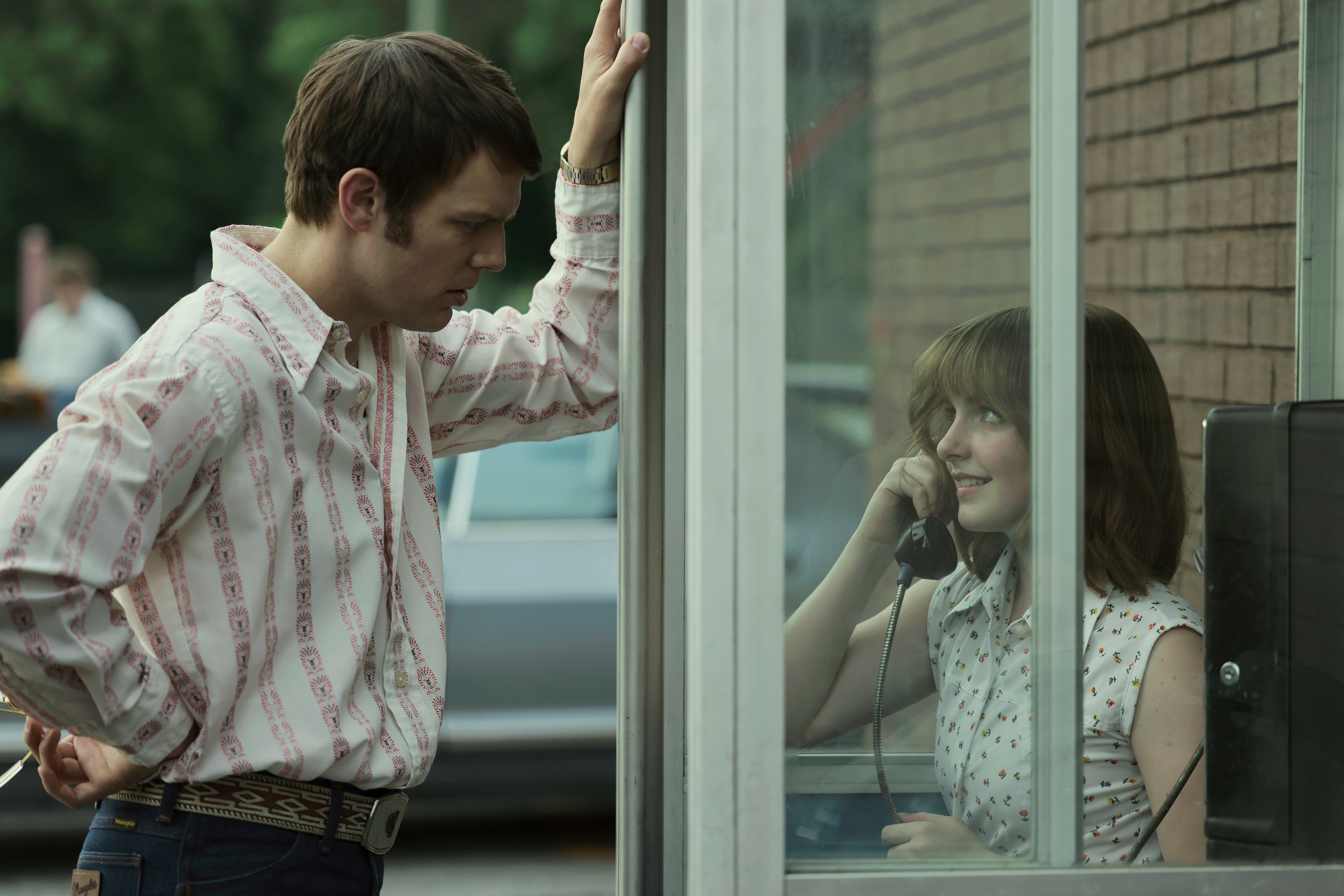 THE INNOCENT -- “Son of Perdition” Episode 106 -- Pictured: (l-r) Jake Lacy as Robert "B" Berchtold, Mckenna Grace as Jan Broberg -- (Photo by: Fernando Decillis/Peacock)