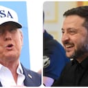El presidente de Estados Unidos, Donald Trump, y su homólogo de Ucrania, Volodimir Zelenski.