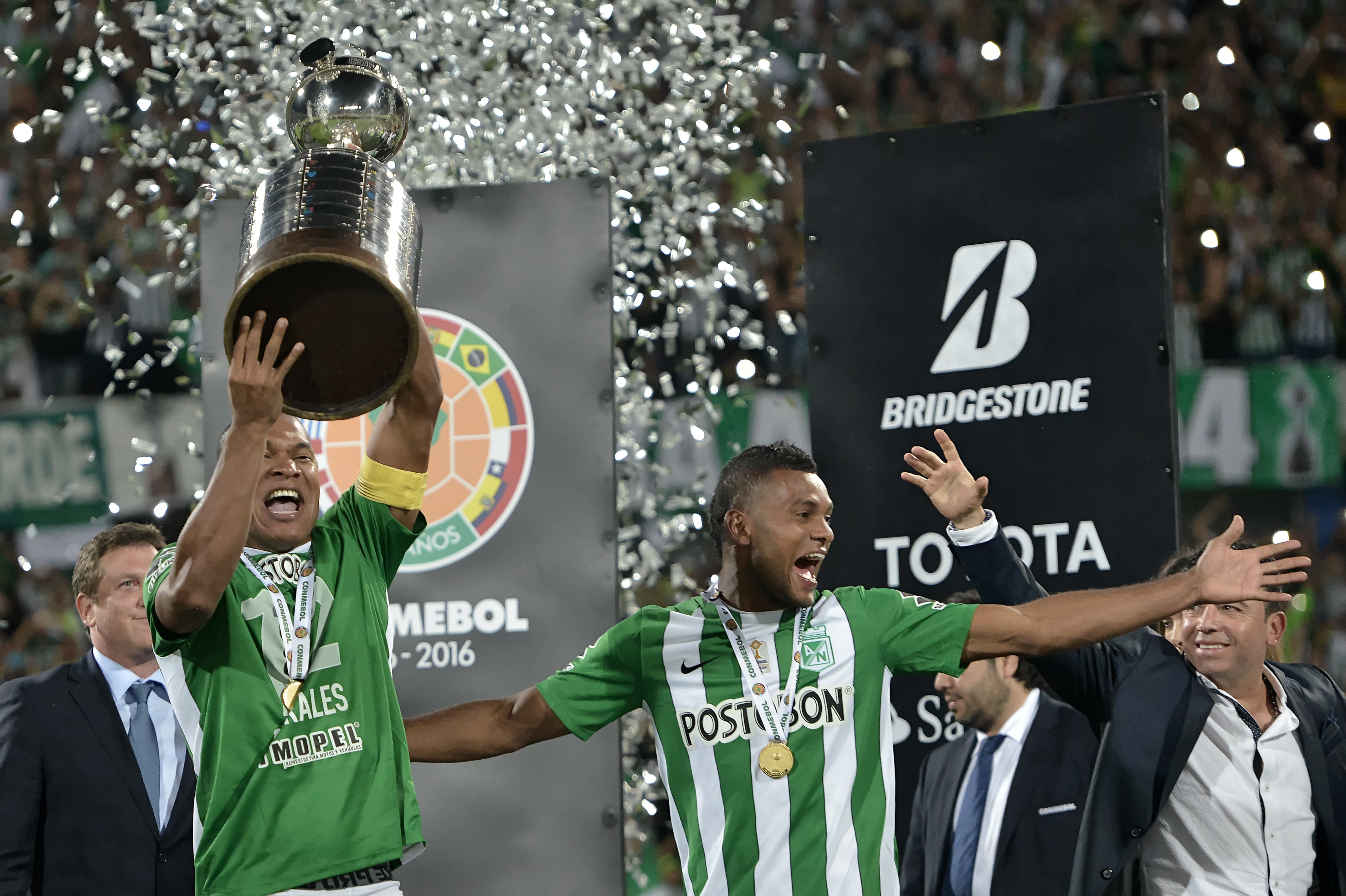Miguel Ángel Borja campeón de la Copa Libertadores 2016 con Atlético Nacional.