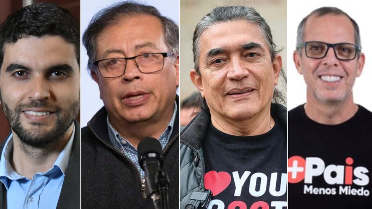 Hernán Cadavid, Gustavo Petro, Gustavo Bolívar y Alfredo Saade