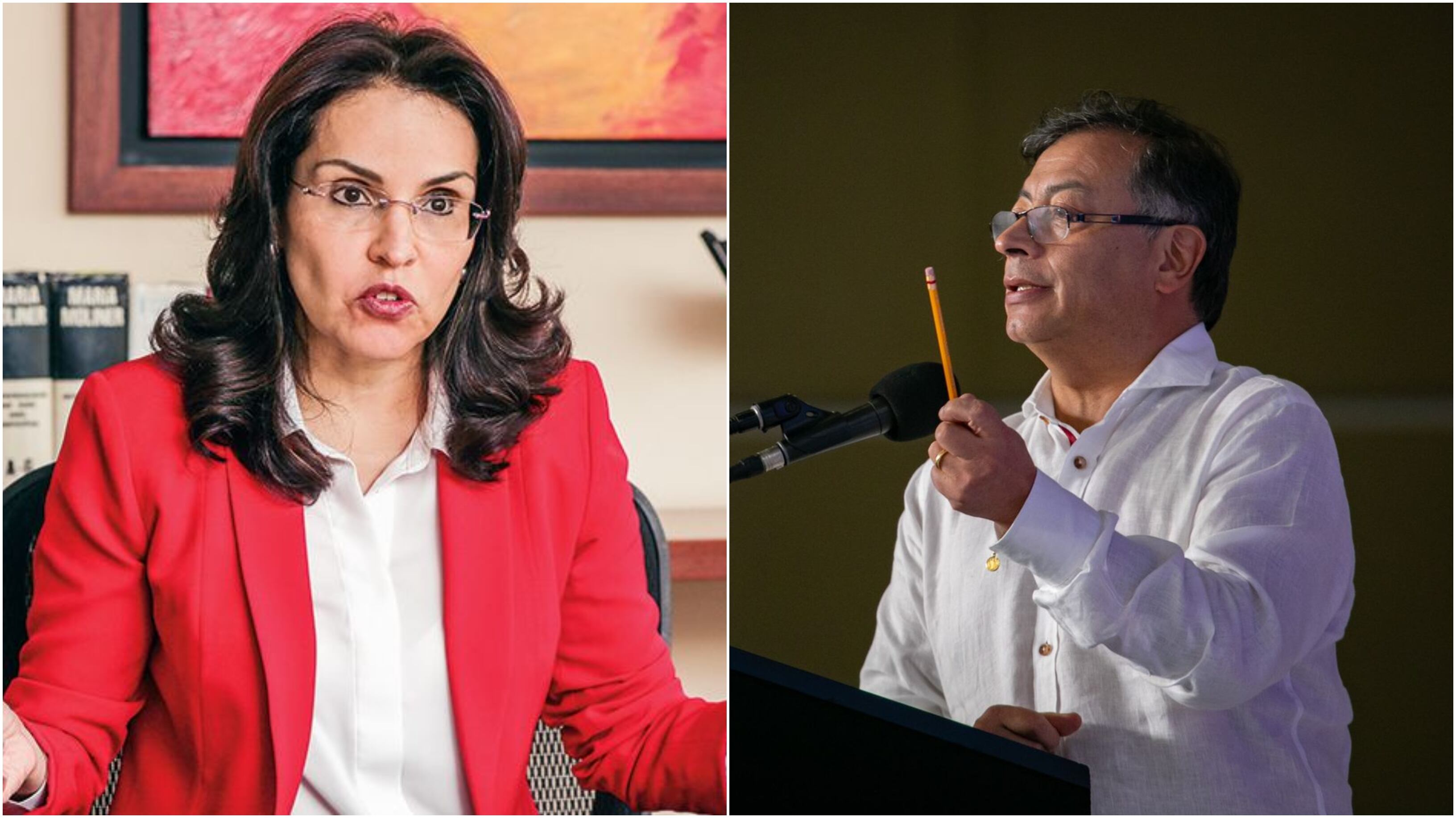 Presidente Gustavo Petro y exfiscal Viviane Morales