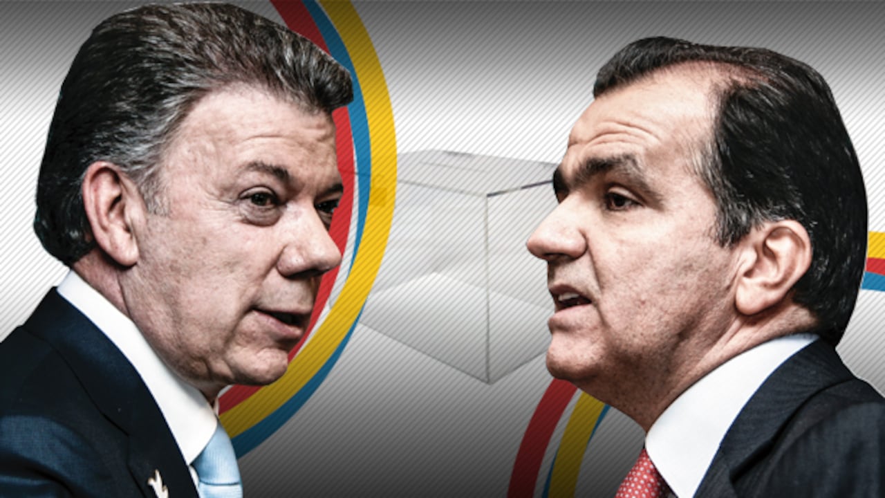 Juan Manuel Santos y Óscar Iván Zuluaga