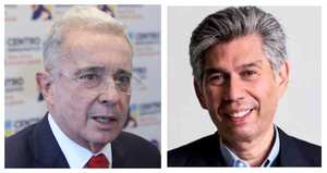 El expresidente Álvaro Uribe y Daniel Coronell