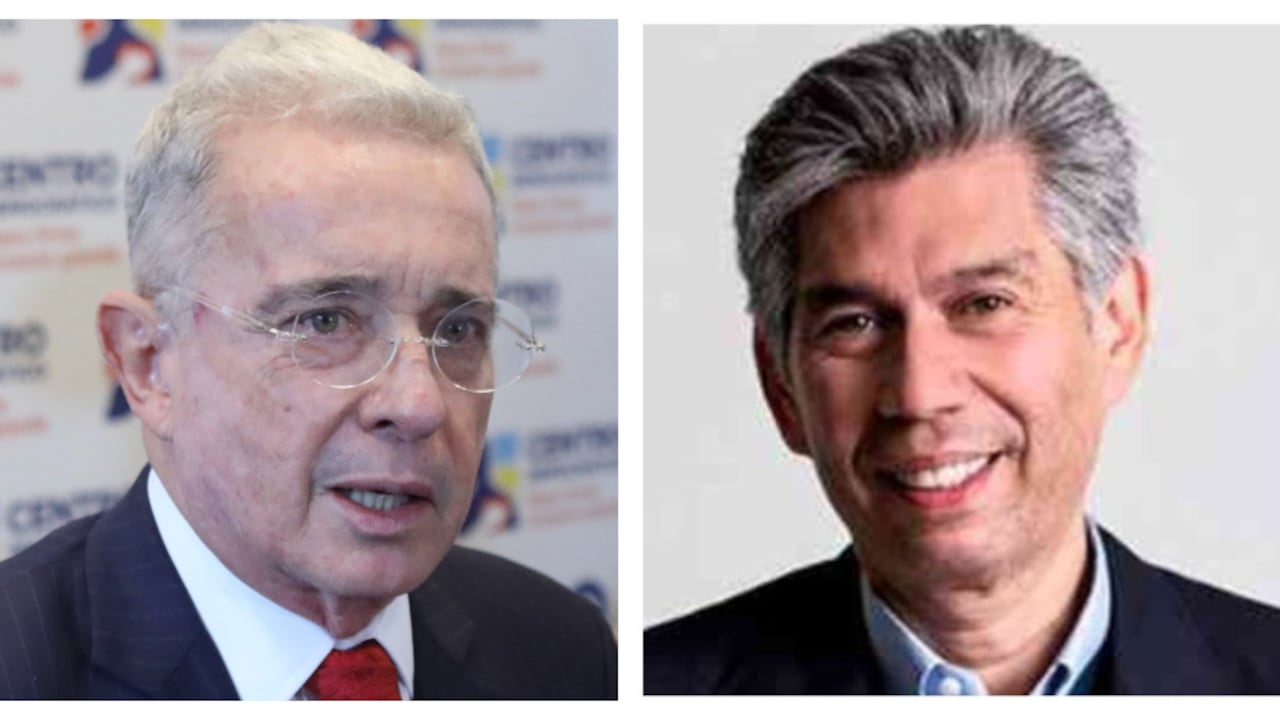 El expresidente Álvaro Uribe y Daniel Coronell.
