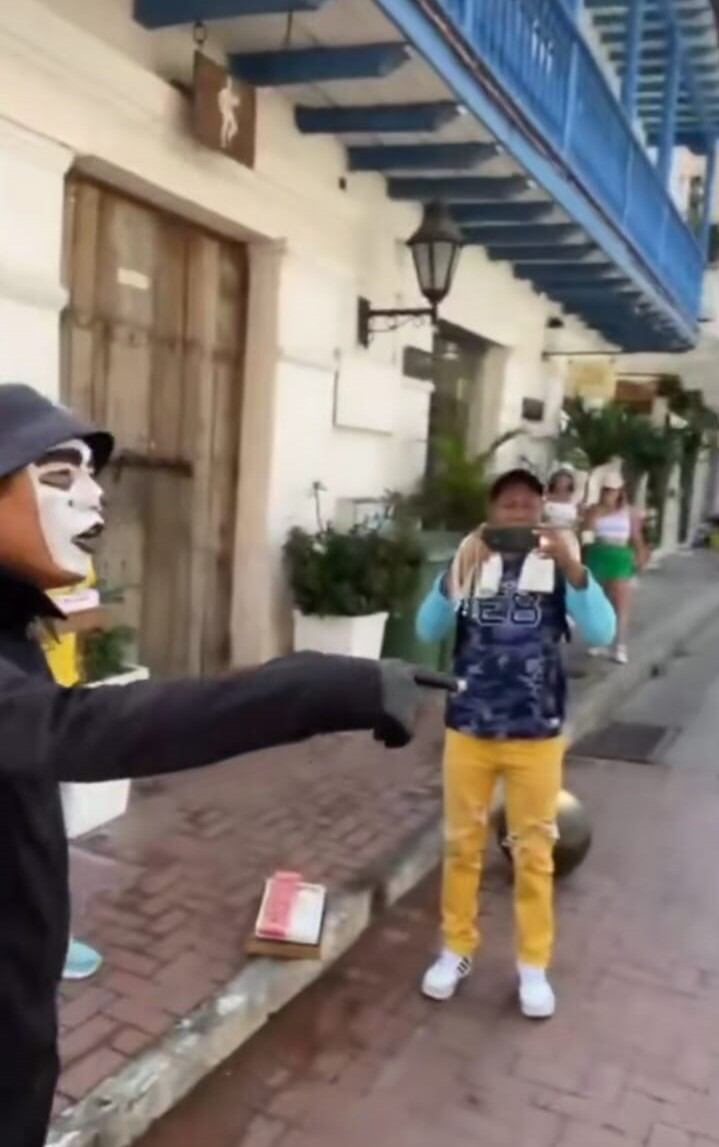 Pelea de mimos en Cartagena