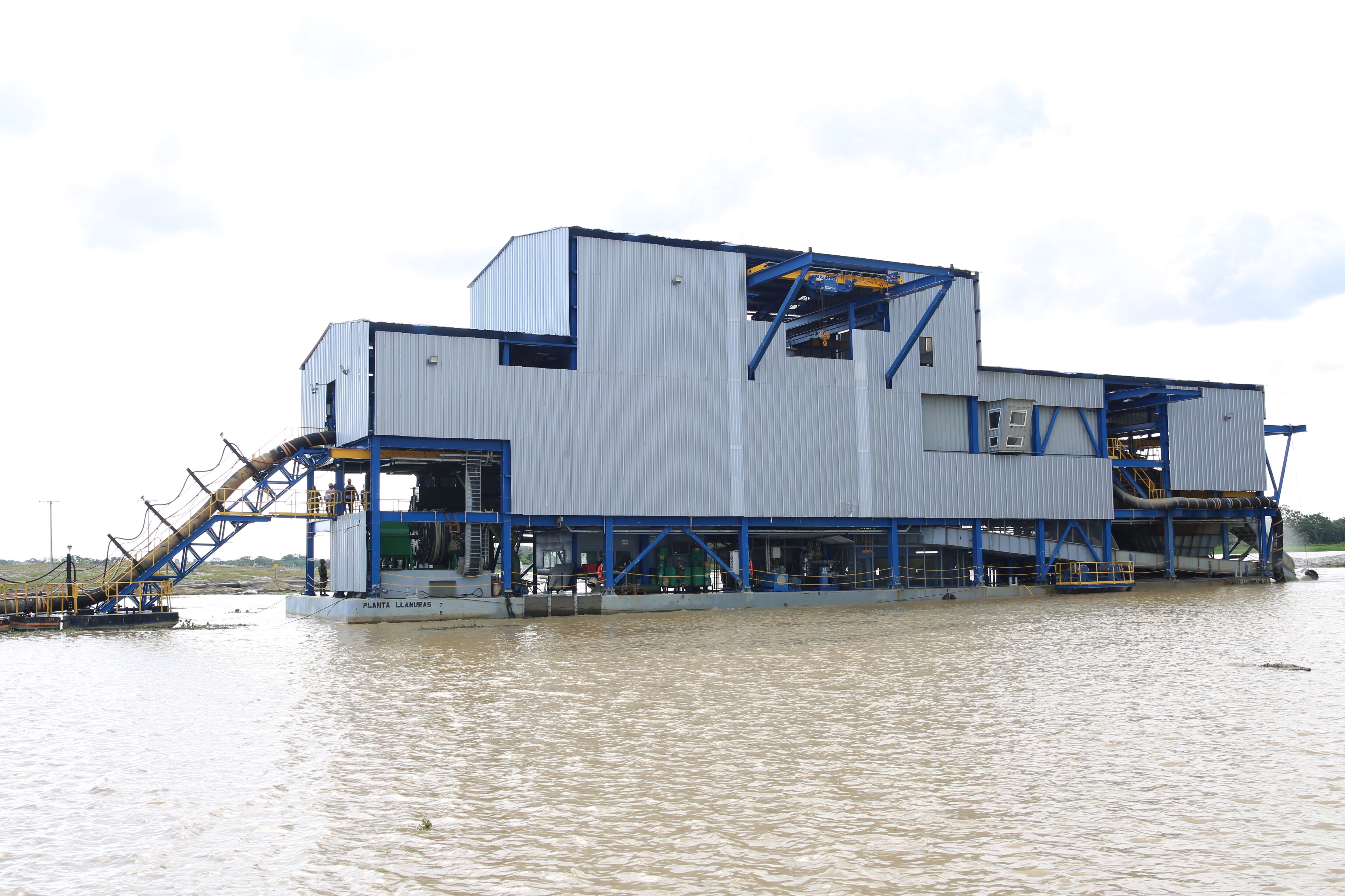 Llanuras Aluviales, una nueva planta de producción aluvial con la que estima alcanzar 9 mil onzas onzas al año.