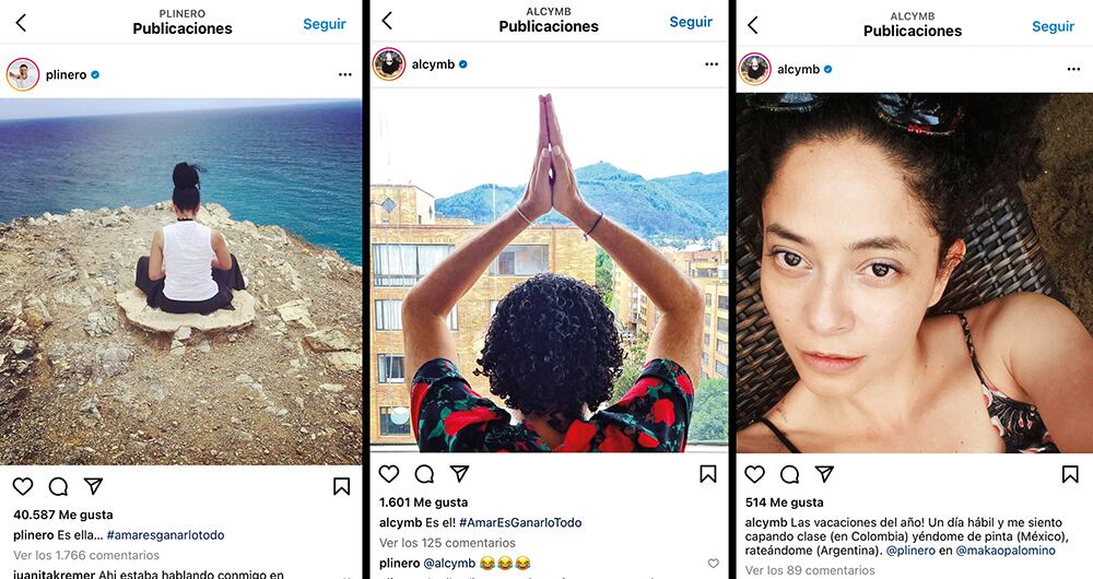   Él la  presentó con una foto en la que señalaba “es ella”. Ella le respondió desde su cuenta con una foto de él similar. “Es él”, dijo. Gracias a eso, los colombianos pudieron reconocerla.  